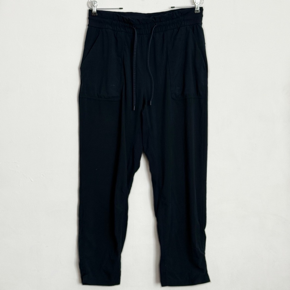 Lululemon Beyond the Studio Cropped Pant Navy Blue Office Work Pants size 10 - Picture 2 of 7